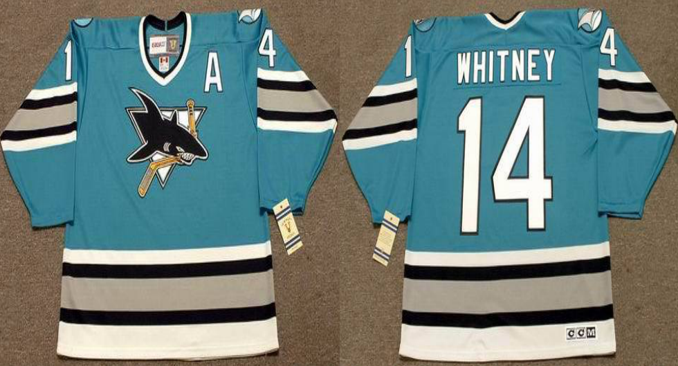 2019 Men San Jose Sharks #14 Whitney blue CCM NHL jersey 